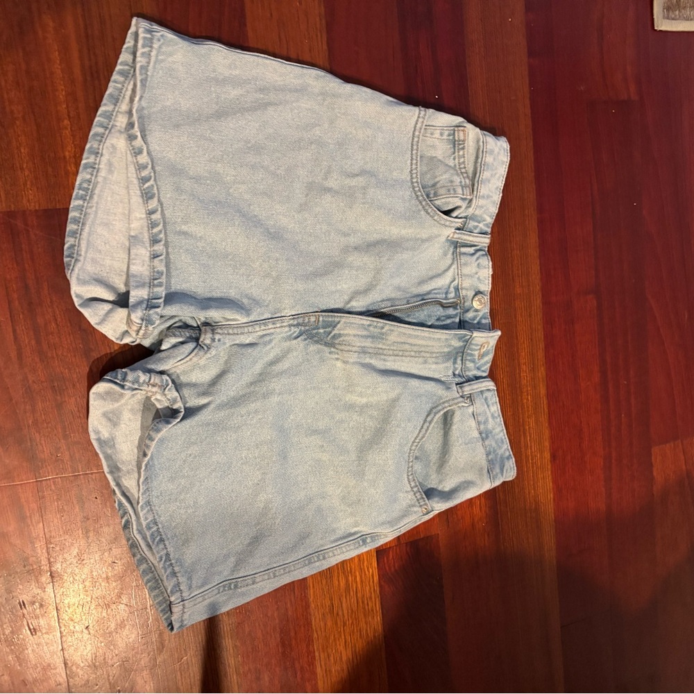 Zara High waisted Blue Jean Shorts